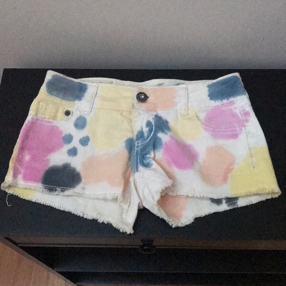 Women’s colorful denim shorts